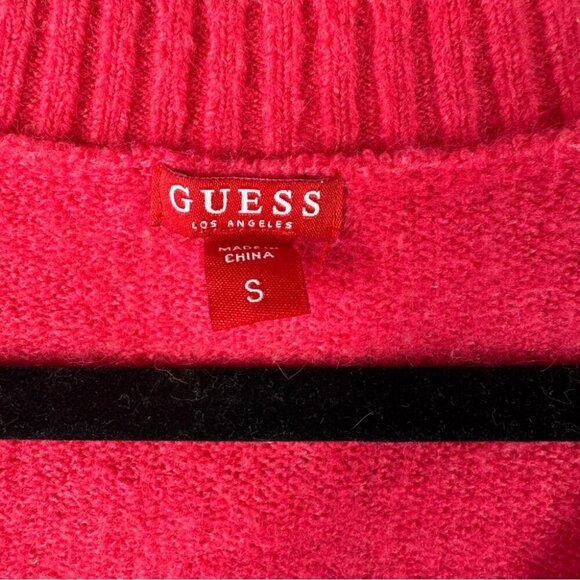 Guess Y2K Pink Lace Up Sweater Barbie Core Pullover Cardigan Size Small - Picture 4 of 14